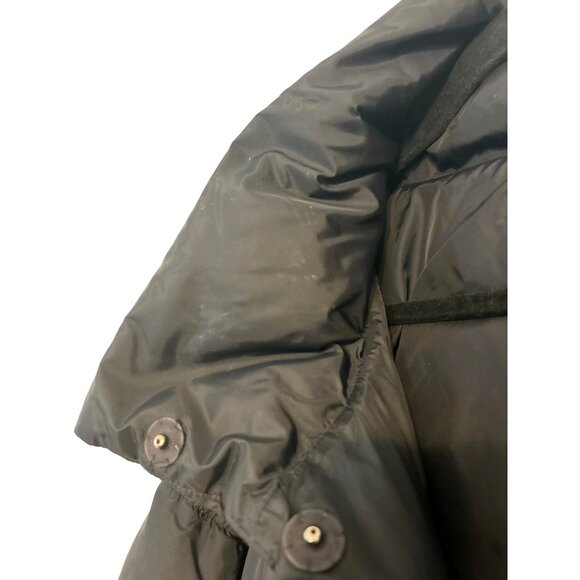 Eileen Fisher Women's M Quilted 80/20 Down Puffer Jacket Timeless Black Cozy - Picture 4 of 14